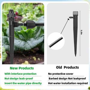 60 emisores de riego por goteo y boquillas de microaspersión con flujo de agua ajustable, <span class=keywords><strong>3</strong></span> estilos para sistemas de riego de jardín - Product Image 5