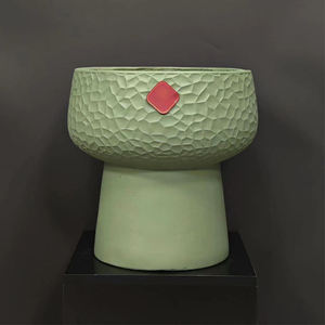 Macetas de arcilla de fibra redonda para jardín de casa <span class=keywords><strong>interior</strong></span>/exterior mate clásico moderno para decoración de <span class=keywords><strong>maceta</strong></span> elegante de Hotel - Product Image 3