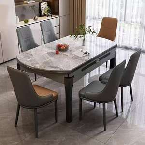 Silla de comedor italiana minimalista de lujo, tapizada en cuero, con respaldo suave, diseño moderno para comedor - Product Image 4