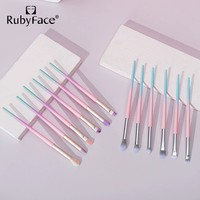 RubyFace – ensemble de pinceaux de maquillage, 6 pièces, personnalisés, portables, marque privée, cosmétique, Logo personnalisé