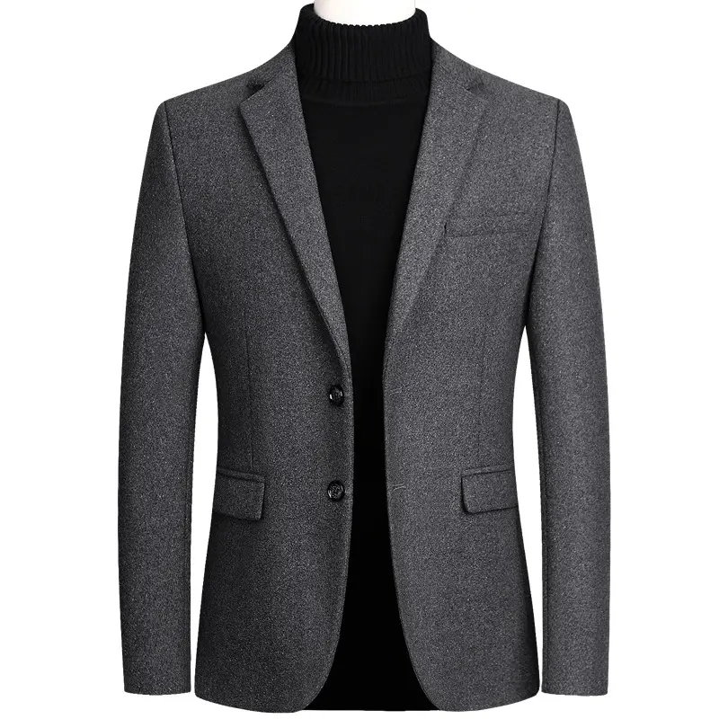 2 Button Office Wool Suit Jacket Business Man 's Suit Classic Male Slim Fit Blazer Keep Warm Business Coat