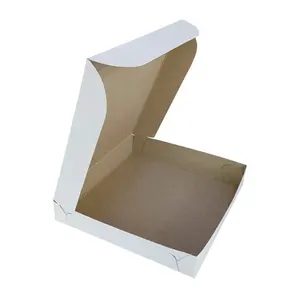 hot factory selling white plain cardboard takeaway pizza box food grade branding folding pie sandwiches cases for festival party