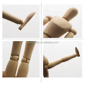 دمية يد رجالي خشبية مفصلية مقاس 12 بوصة ديكور نموذج رسم فني لعبة هندسية وعلمية