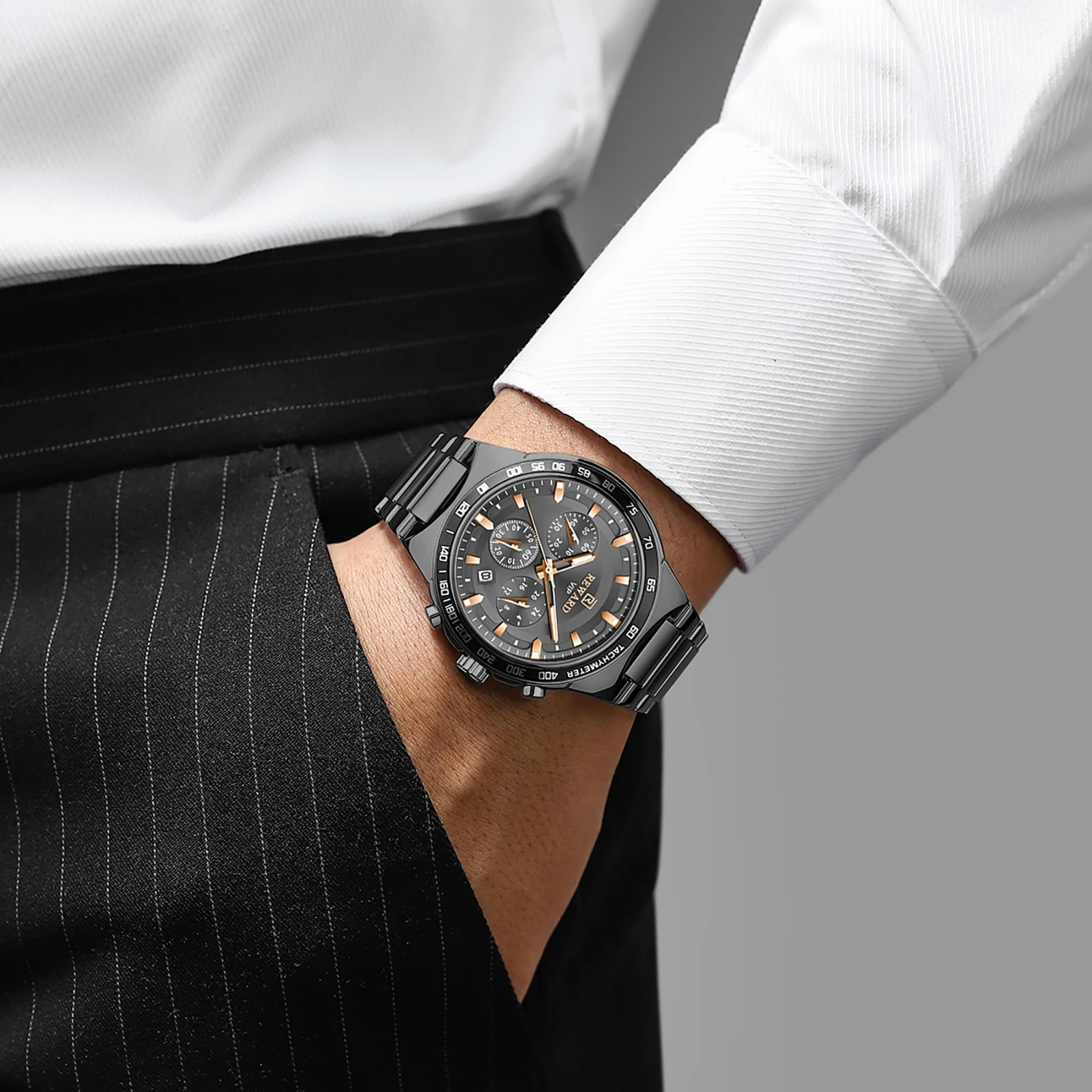 Reward 81967 Quartz Men's Watch - Water Resistant & Luminous