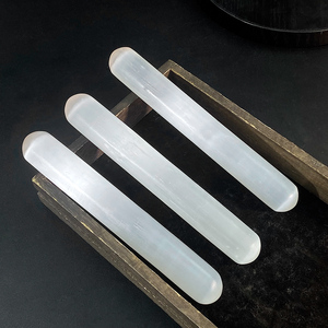 All'ingrosso 18-20cm naturale di Selenite naturale bacchetta di cristallo di guarigione spirituale per la meditazione inciso con la tecnica scolpita - Product Image 5