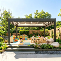 Pergola Bioclimatique Motorisée en Aluminium Sur Mesure avec Télécommande, Revêtement Poudré, pour Jardin et Terrasse Extérieure – Approvisionnement Direct Usine