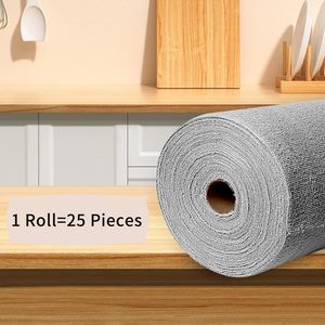 Tear Away Modern Multi-Purpose Microfiber Cloth <b>Rolls</b> 100pcs Customized Kitchen Car Absorbent Disposable Thick Super Absorbent - Product Image 3