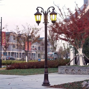 Siyah/bronz Retro açık peyzaj lamba su geçirmez avlu ışık bahçe Villa topluluk için Vintage dış aydınlatma - Product Image 3