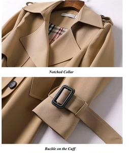 Manteaux longs élégants pour femmes Jtfur Classic, couleur unie, <span class=keywords><strong>mi</strong></span>-longueur - Product Image 6
