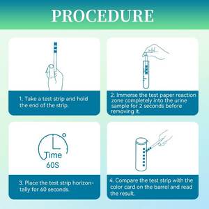 <span class=keywords><strong>Tiras</strong></span> <span class=keywords><strong>Reactivas</strong></span> de <span class=keywords><strong>Orina</strong></span> ACR, Precisión del 99.8%, Resultado en 30s, Paquete de 100 URS-2MAC - Product Image 5