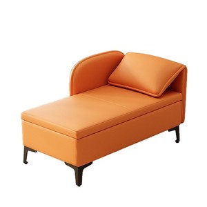 Taburete de Almacenamiento de Cuero, Diseño Moderno y Minimalista para Tienda de Ropa, <span class=keywords><strong>Barber</strong></span>ía, Área de Descanso, Banco de Sofá - Product Image 1