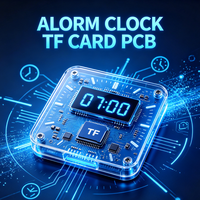 Horloge Réveil Personnalisée avec Carte TF, Circuit Imprimé, Assemblage SMT PCBA pour Horloge Réveil Numérique, Module Lecteur Audio