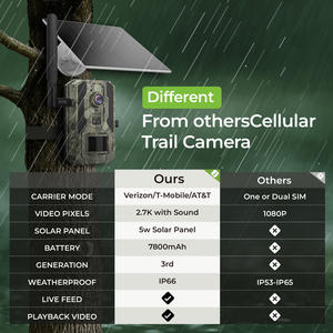 Ringsee 4G açık gözetim avcılık kamera WIFI güneş 1080P gece görüş PIR hareket algılama Trail avcılık kamera - Product Image 3