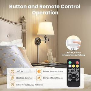 Lampe murale LED E27 avec télécommande 3 couleurs, interrupteur, certifiée AC ROHS, ampoule magnétique amovible rechargeable pour les urgences - Product Image 2