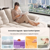 Sofá Eléctrico Convertible en Cama, Ideal para Apartamentos Grandes, Estilo Crema, Nuevo Modelo Multifuncional Extensible, Juego de Sofá de Lujo