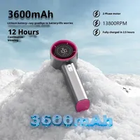 Ventilateur portable à main, 100 vitesses réglables, turbo, affichage numérique, cadeaux pour femmes et hommes, voyage/camping/extérieur