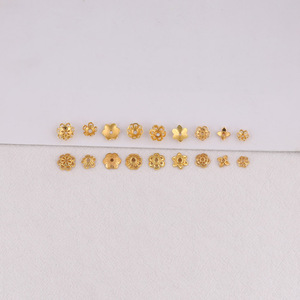 Separadores de cuentas de flor hueca chapados en oro para la fabricación de pulseras, accesorios de joyería de resina plástica 62002 - Product Image 4
