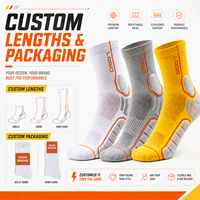 Chaussettes de sport en coton mi-mollet avec logo personnalisé, OEM, ajustement extensible, revers ventilé pour l'entraînement sportif quotidien