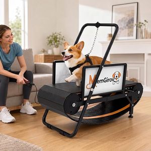 Tapis roulant pour chien auto-alimenté en alliage d'aluminium, sans électricité, vitesse réglable, fonctionnement silencieux, frein, conception de traîneau large pour l'entraînement - Product Image 1