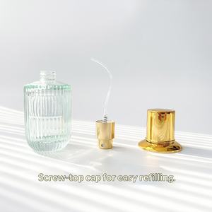 Color perfume <b>bottle</b> press <b>spray</b> <b>bottle</b> glass <b>empty</b> <b>bottle</b> sample <b>bottle</b> 30ml sub <b>bottle</b> portable cylindrical gold cap - Product Image 5