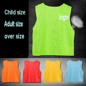 Hot Sale Custom Logo More Color Mesh Suit Plus Size Football Training Vest Group Number Printed Running Vest for Team Training