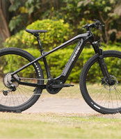 Bicicleta Eléctrica de Montaña EM8 de Fibra de Carbono, 12 Velocidades con Motor BAFANG M560 de Transmisión Media