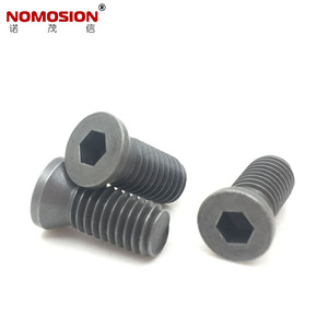 NOMOSION <b>Flat</b> Head Hex Socket <b>Screw</b> KM5*12-D7.0 Black Oxide Carbon Steel Class 12.9 Bolt For CNC Tool Holder - Product Image 3
