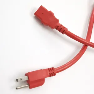 Supply USA 3 Pin Plug Power Cord American Standard 3 Core Product Plum Blossom/C13 Tail 3*18AWG Red Ac Power Cord Cable For Ps3