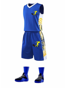 Uniforme de baloncesto en blanco, venta al por mayor, diseño personalizado de impresión por sublimación, ropa deportiva, traje de entrenamiento, uniforme de baloncesto transpirable - Product Image 4