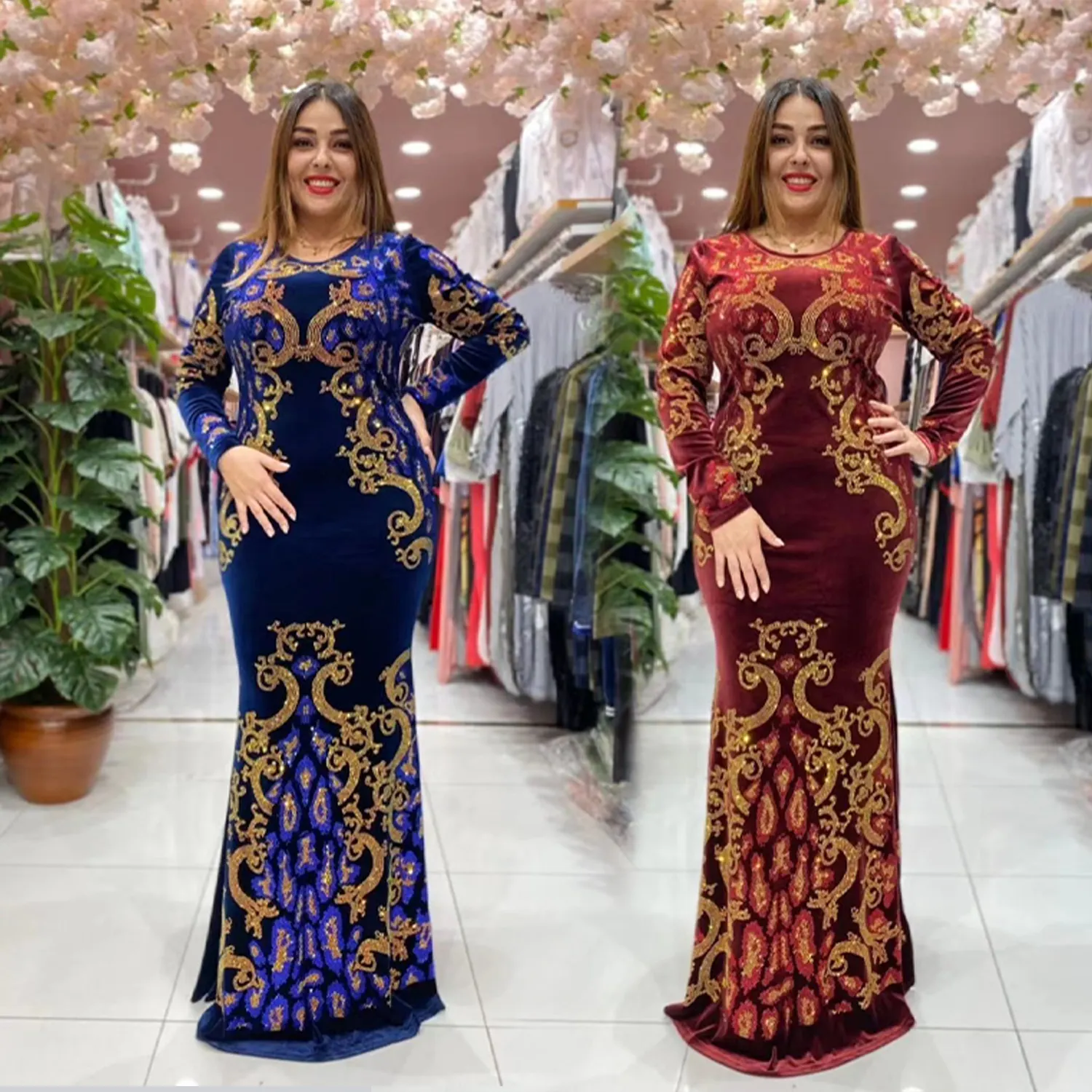 イスラム教徒のローブヨーロッパパーティー伝統的なイスラム教徒の服誕生日の夜の結婚式中東ロシアとアフリカのドレス