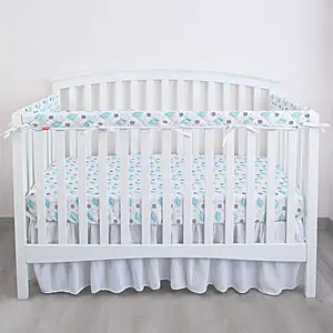 Penutup Empuk Bayi, Set Pelindung Rel Ranjang Bayi dari Pengunyah, Rel Crib, Pelindung Gigi untuk Boks Standar