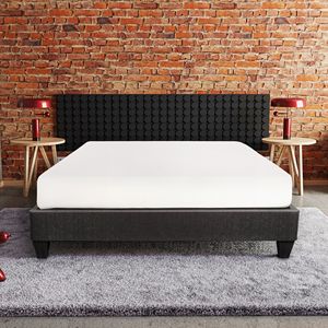 DB Contemporary 14\" <b>Queen</b> <b>Size</b> Dark Gray Platform <b>Mattress</b> Foundation Upholstered Bed Frame Base - Product Image 5