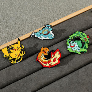 Épingle en émail personnalisée pour l'artisanat insigne en métal souple revers 3d personnalisé dessin animé monstre de poche Mon <span class=keywords><strong>Pikachu</strong></span> écureuil épingles dures bon marché - Product Image 4