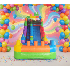 Structure gonflable avec <span class=keywords><strong>toboggan</strong></span> aquatique et <span class=keywords><strong>piscine</strong></span> amovible pour les fêtes d'enfants, les jeux en intérieur et les événements festifs - Product Image 1