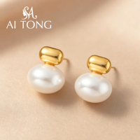 Boucles d'oreilles pendantes en perles baroques, en acier inoxydable plaqué or 18 carats, motif cœur et fleur, pour femme, mariage, usage quotidien, bijoux de mode, vente en gros