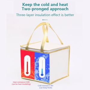 Sac isotherme personnalisé épaissi à isolation thermique pour panneau solaire, avec poignée, en feuille d'aluminium, 35L, pour pique-nique, voyage, magasin, porte-bouteille alimentaire - Product Image 6