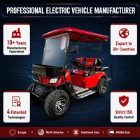 Carrito de Golf Eléctrico de Alta Velocidad para 4 Pasajeros con Velocidad de 35 km por Hora para Hoteles, Comunidades y Zonas Turísticas