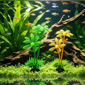 Mini Planta Artificial de Plástico de 10cm para Aquário, Grama Falsa para Decoração de Paisagem de Tanque de Peixes, Ornamento de Planta Aquática Verde Simulada - Product Image 4