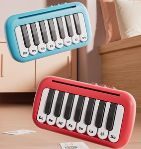 Nouveaux modèles d'instruments de percussion en gros : Jouet musical électronique en plastique à effets sonores, motif dessin animé, type piano - Product Image 1