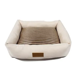 Pet Products Summer cat nest pet mat dog cooling straw feeling bed Japanese Pet Beds & Accessories