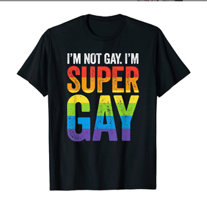 Barato LGBTQIA SOY SUPER GAY Igualdad Rainbow Pride Camiseta Camisetas PARA EL Mes del Orgullo - Product Image 1