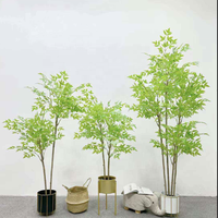Vente en gros d'arbre artificiel nandina décoratif toucher naturel arbre en plastique verdure plante artificielle bonsaï