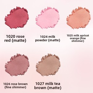 Blush éclaircissant monochrome Colorrose, style occidental antique, contouring pour femmes, teinte pêche mat, éclat naturel et effet repulpant sur le visage - Product Image 2