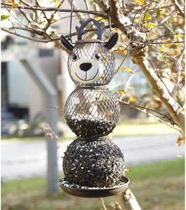Oniya Renne <span class=keywords><strong>Heavy</strong></span> <span class=keywords><strong>Duty</strong></span> Metal Mesh Extérieur Suspendu Mangeoire à Oiseaux Sauvages pour Extérieur Jardin Cour Décoration - Product Image 4