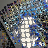Étiquettes holographiques personnalisées avec logo imprimé, résistantes à l'huile, imperméables, effet arc-en-ciel, 3D, anti-rayures, autocollantes