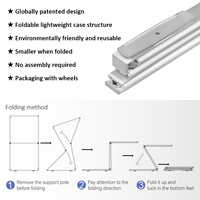 Boîte à lumière LED publicitaire pliable à montage rapide, cadre en aluminium, support pop-up SEG, impression recto-verso