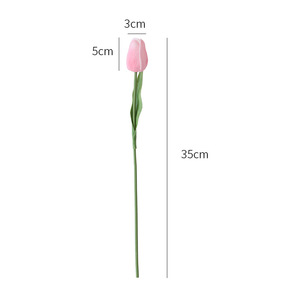 Tulipanes Artificiales Ruilisi Blancos, Amarillos y Rosas de Goma Suave para Decoración de Bodas y Hogar - Product Image 5