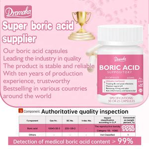 Supposte di Acido Borico per il Bilanciamento del pH Vaginale, Capsule per il Controllo degli Odori, Detox e Pulizia Vaginale, Pillole <span class=keywords><strong>Yoni</strong></span> <span class=keywords><strong>Pops</strong></span> - Product Image 2