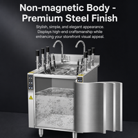 Cuiseur à nouilles automatique commercial, machine à pâtes électrique avec 3 à 6 têtes de cuisson indépendantes et minuteur pour restaurants et hôtels