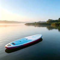 Planche de SUP gonflable tout usage à haute flottabilité avec pagaie, pompe manuelle, laisse de sécurité et système à 3 ailerons